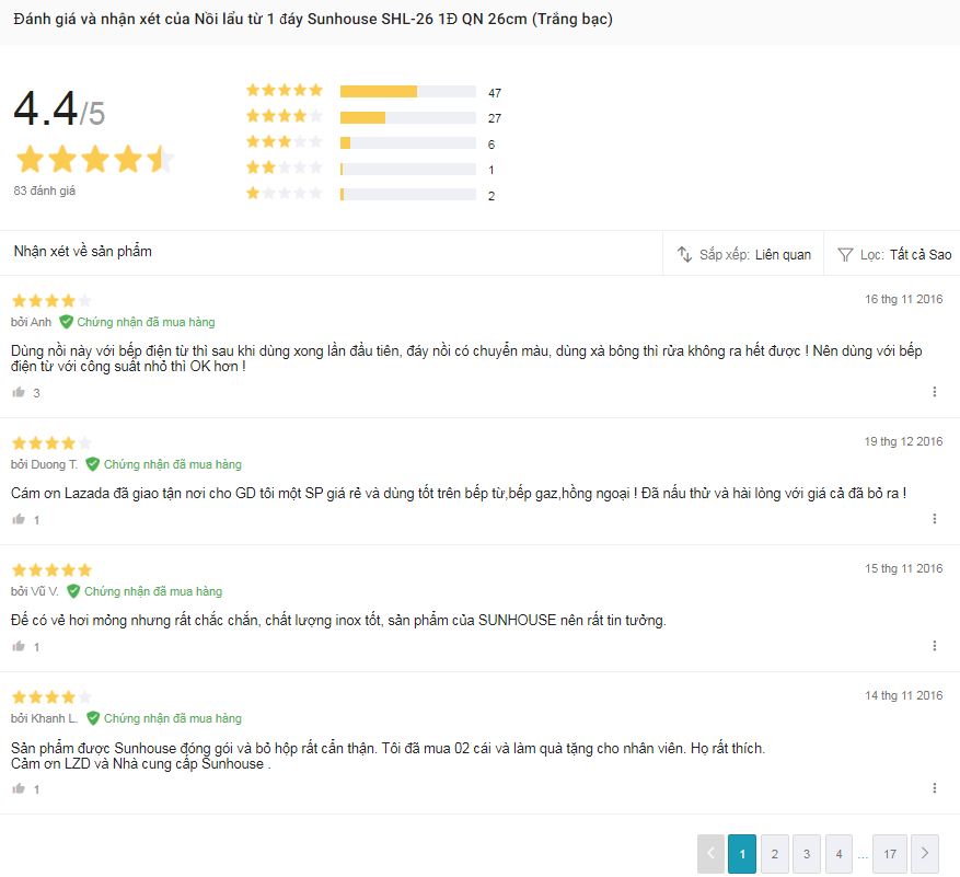 Review nồi lẩu dùng cho bếp từ của Sunhouse Review nồi lẩu dùng cho bếp từ của Sunhouse